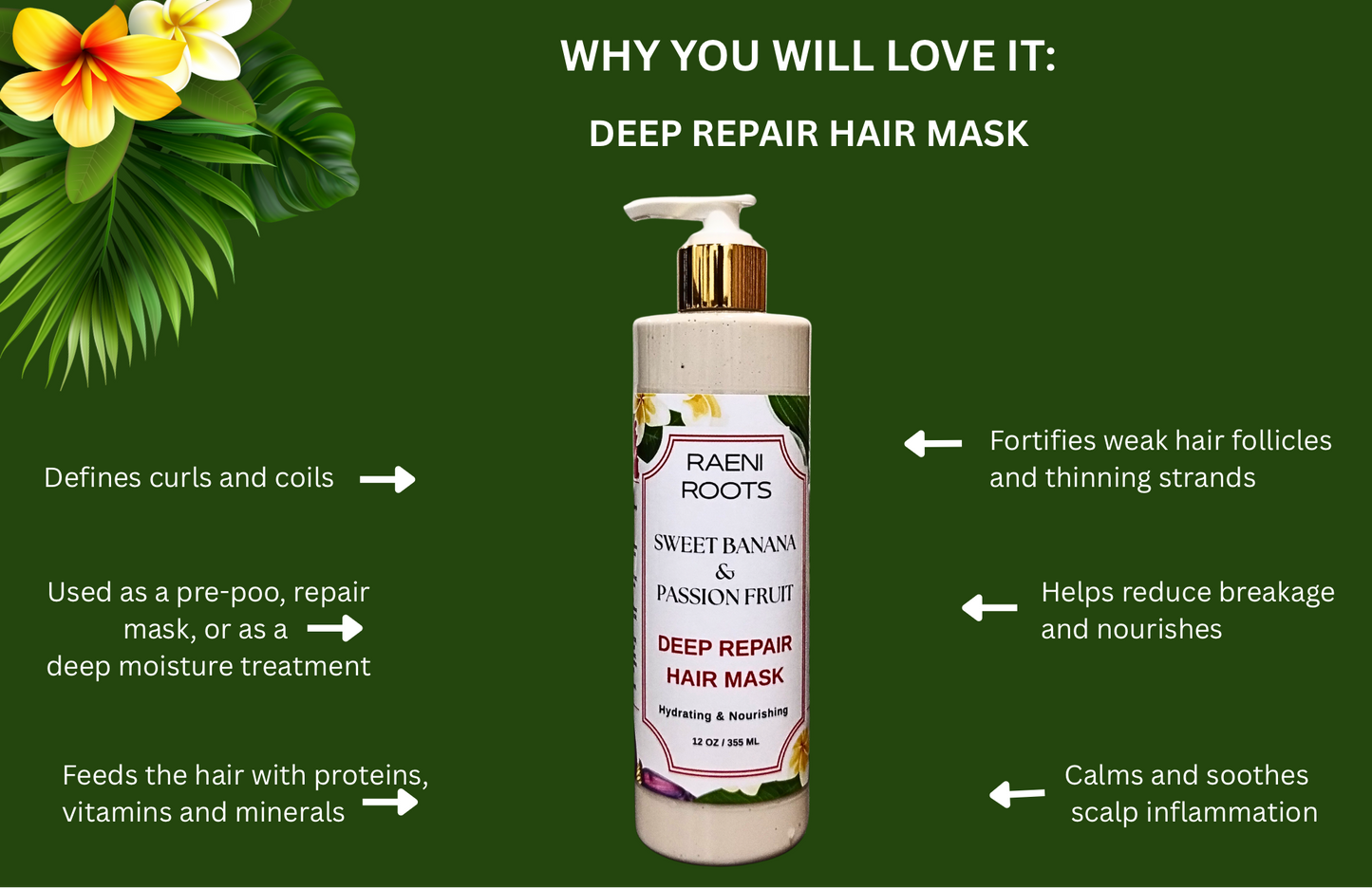 SWEET BANANA & PASSION FRUIT - DEEP REPAIR HAIR MASK