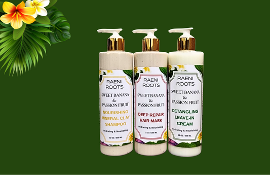 SWEET BANANA & PASSION FRUIT - NOURISH + RESET 3-STEP ESSENTIAL CURL BUNDLE
